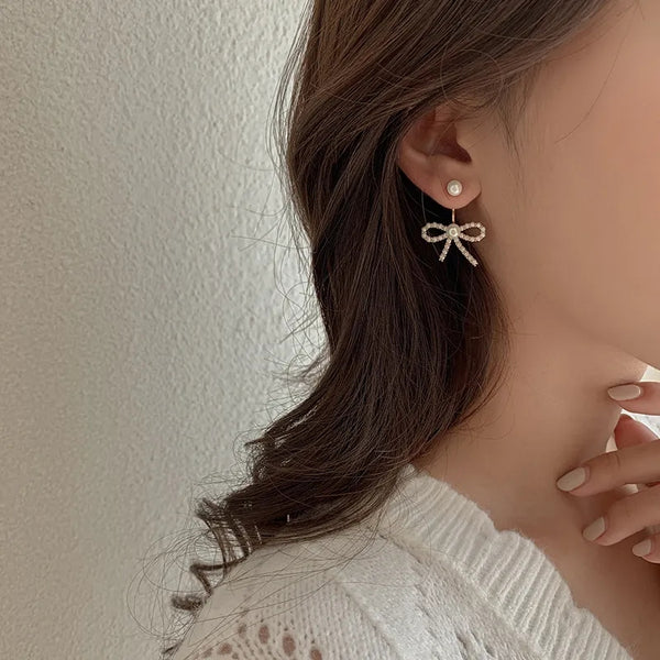 Bow Tear Drop Earrings l Women l Fashion