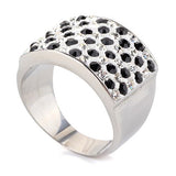 TR-S925 Striking Black and White Diamond Statement