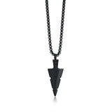 Black Arrow Pendant Necklace for Men l Fashion