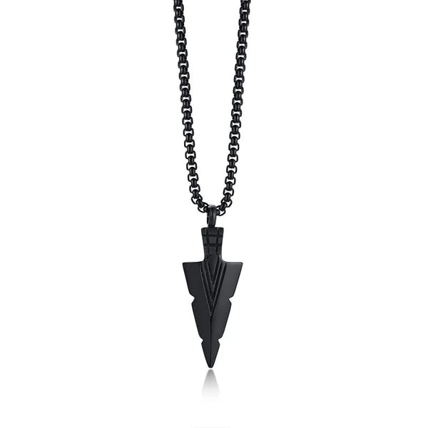 Black Arrow Pendant Necklace for Men l Fashion