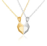 2PCS LOVER HEART PENDANT COUPLE STRONG MAGNETIC DISTANCE HEART PENDANT NECKLACE