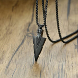 BLACK ARROW PENDANT NECKLACE FOR MEN