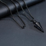 BLACK ARROW PENDANT NECKLACE FOR MEN