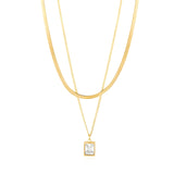 2 in 1 Necklace Gold Double Layer Necklace