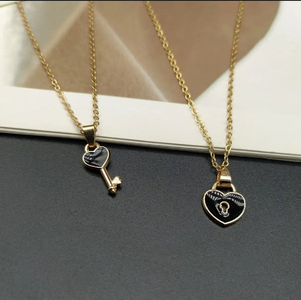 Under Lock and Key Pendant Set