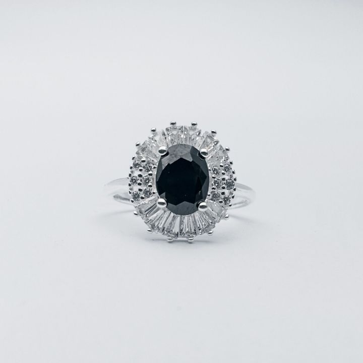 S925 Black Onyx and Diamond