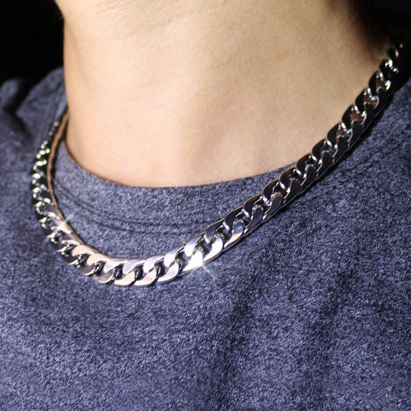 SOLID SILVER ITALIAN CUBAN 6MM CHAIN